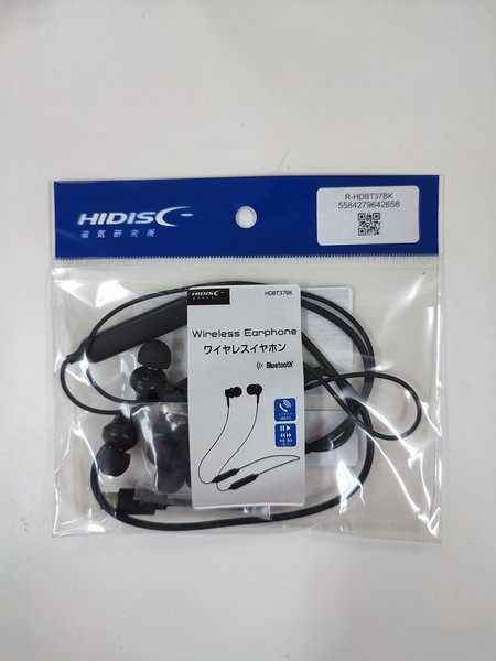 【リファービッシュ】 HIDISC ワイヤレスイヤホン BluetoothV5.1 ハンズフリー通話対応 R-HDBT37BK