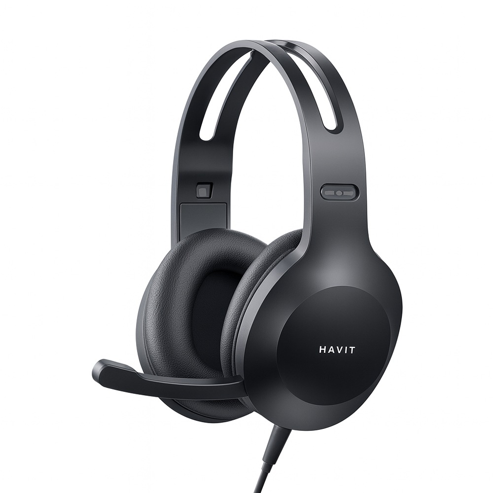 【FLASHSTORE 限定品】有線ステレオ ヘッドホン (マイク付き) HD-H220d-BK