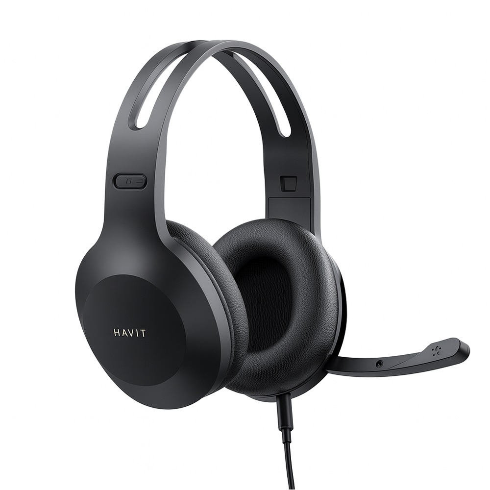 【FLASHSTORE 限定品】有線ステレオ ヘッドホン (マイク付き) HD-H220d-BK