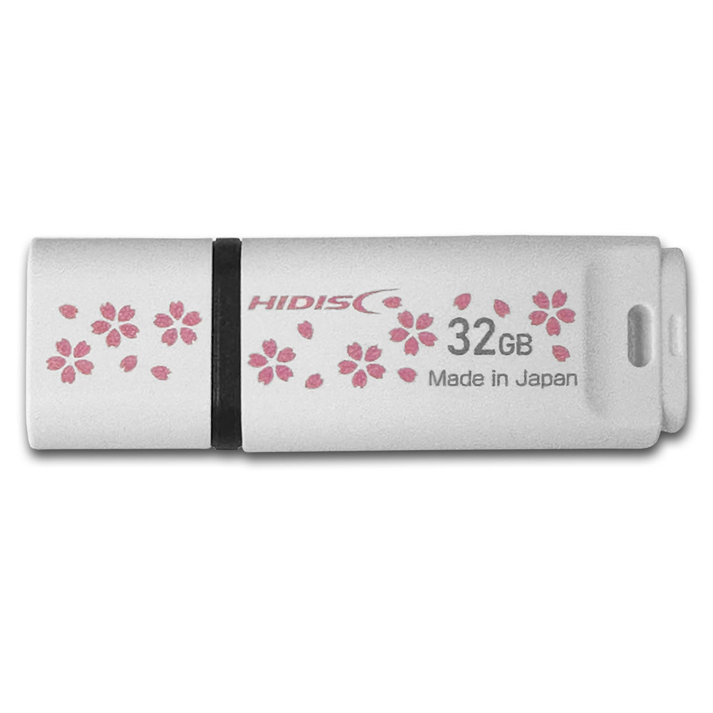 USB2.0フラッシュメモリー32GB JPパターン(さくら)日本製 HDUFGM32G2WH-J