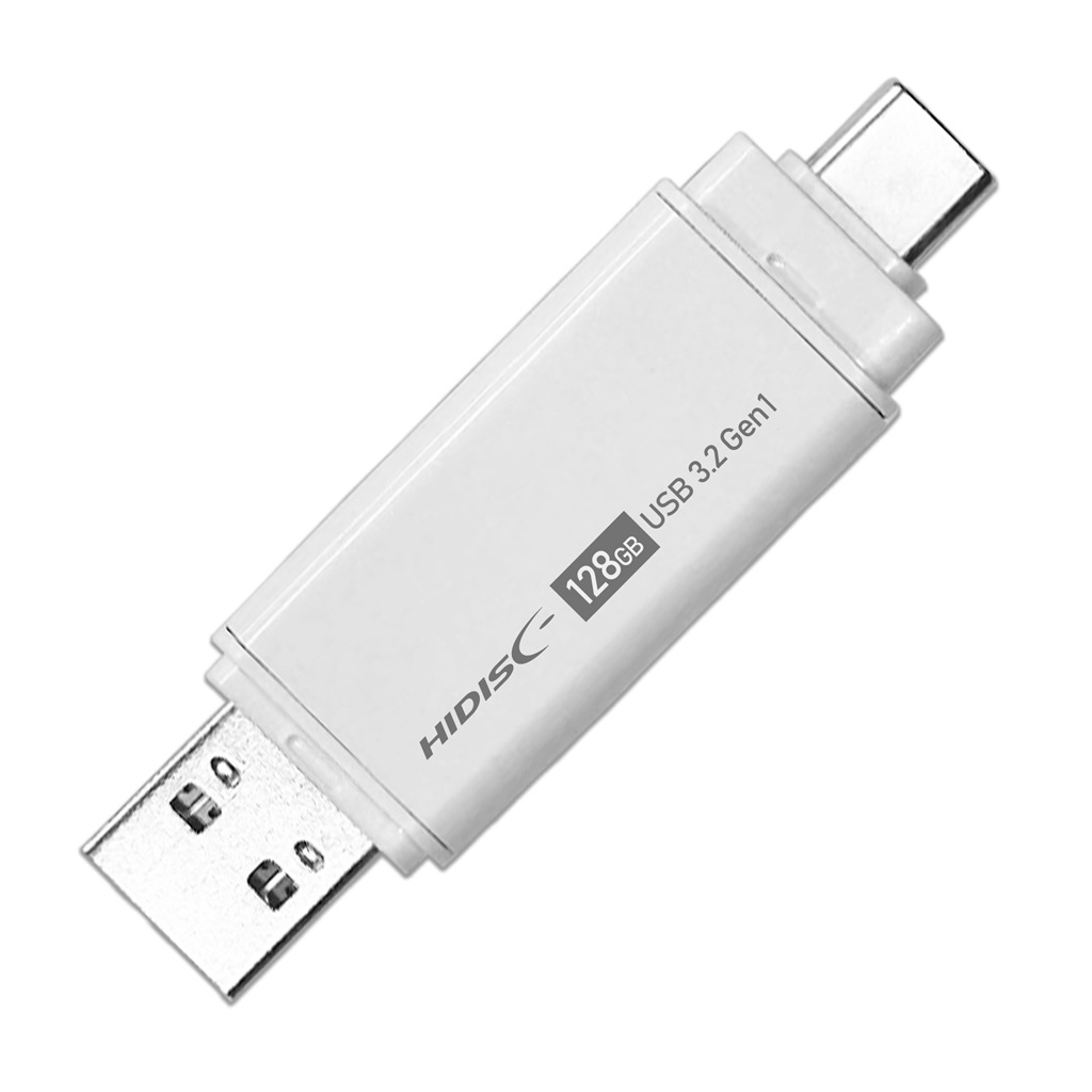 HIDISC OTG USBメモリ 128GB Type-C&USB-A 両対応!高速転送&幅広い互換性 HDUF148C128G3C
