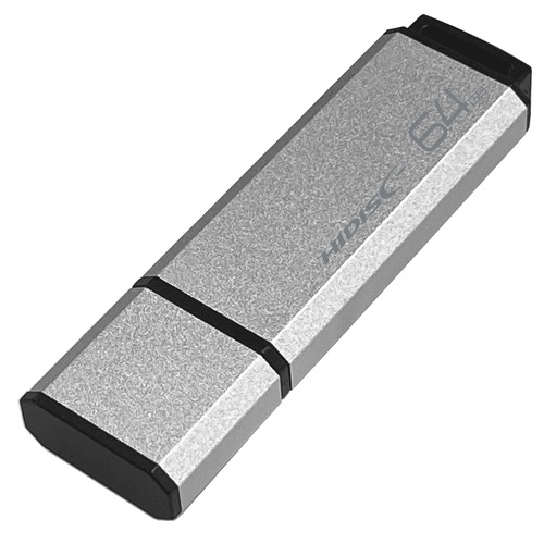 HIDISC USB 3.0 フラッシュドライブ 64GB シルバー キャップ式  HDUF133C64G3