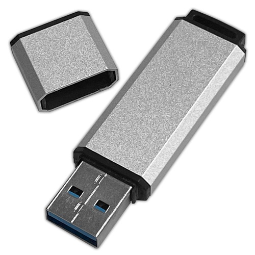 HIDISC USB 3.0 フラッシュドライブ 64GB シルバー キャップ式  HDUF133C64G3
