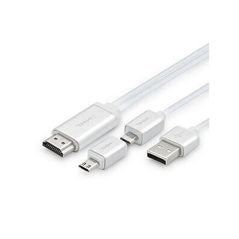 処分特価】MHL-HDMI変換アダプターケーブル ホワイト Galaxy用アダプタ