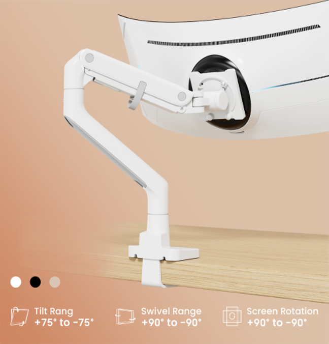 BoldGrip 重荷重対応ガススプリング式モニターアーム（24〜57インチ対応・高耐荷重タイプ）