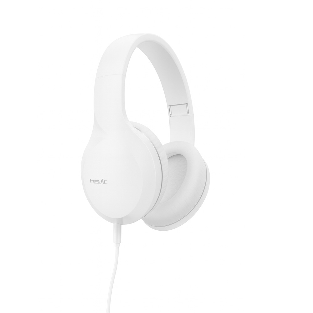 有線ステレオ ヘッドホン (マイク付き)　HD-H100d-WH