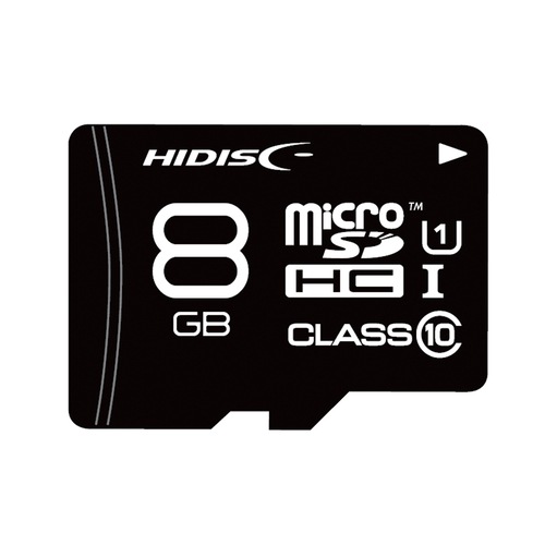 HIDISC microSDHCカード 8GB CLASS10 UHS-1対応 HDMCSDH8GCL10UIJP-WOA