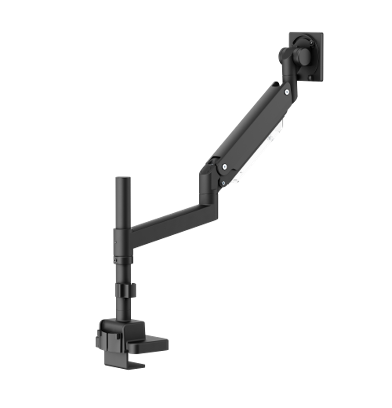 スーパー・ヘビーデューティー ポール取付式ガススプリングモニターアーム（24～57インチ・27kg対応・VESAアダプター付）