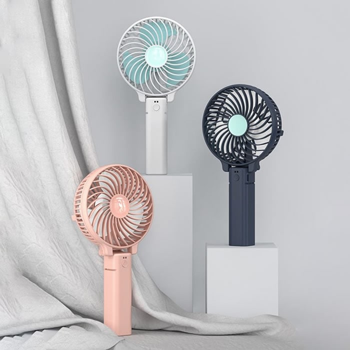 折り畳み式ハンディファン｜3段階風量調節・1200mAh充電式で持ち運び便利