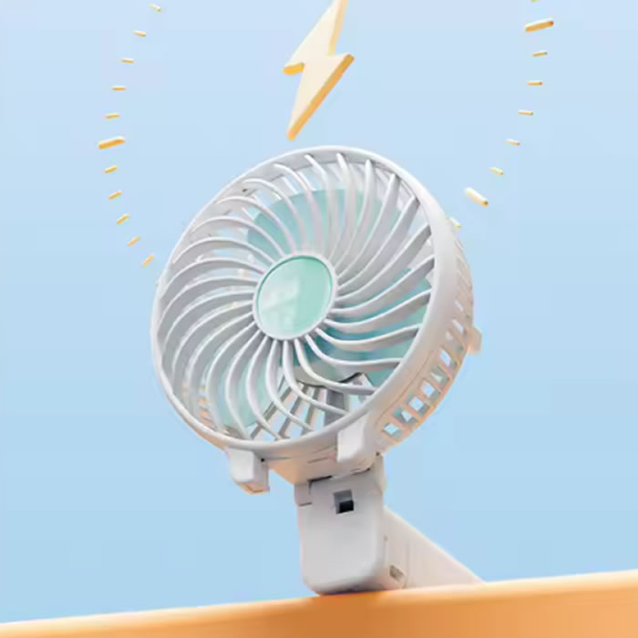 折り畳み式ハンディファン｜3段階風量調節・1200mAh充電式で持ち運び便利