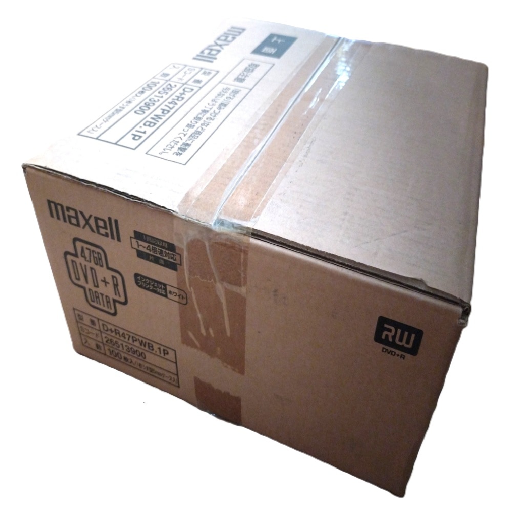 maxell DVD+R データ用 4.7GB 4倍速対応 1枚 ジュエルケース入 ホワイト ノーマルエリア インクジェットプリンタ対応