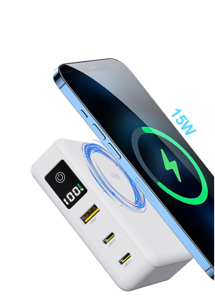 【在庫一掃セール】HIDISC PD65W Type-C出力対応 10000mAh 残量パーセント表示 モバイルバッテリー ホワイト HD2-MBACPD65W10TGWH