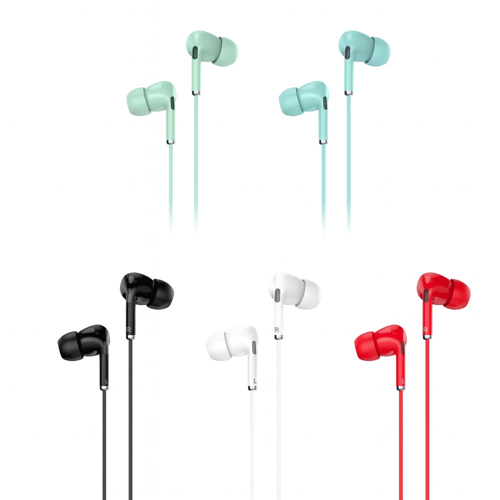 カナル型 有線インイヤー イヤホン　HD-GT-E306P-RD