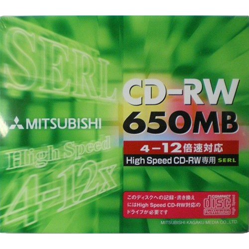 【200枚まとめ買い！アウトレット】 三菱化学メディア CD-RW データ用 650MB 4-12倍速対応 1枚 プラケース入り HighSpeedCD-RW専用 200枚セット