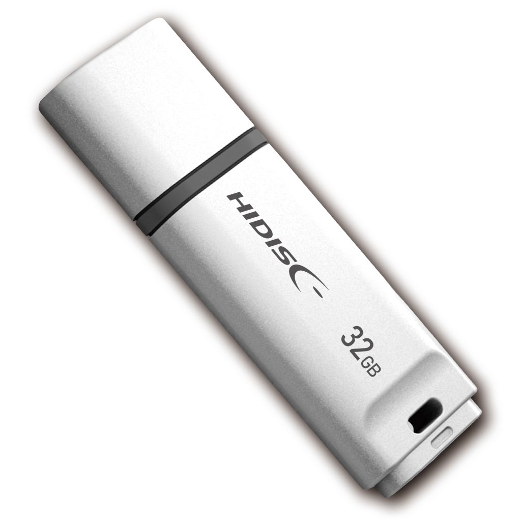 【データ復旧サービス付】HIDISC USB2.0 フラッシュドライブ 32GB 白 キャップ式　HDUF137C32G2DS