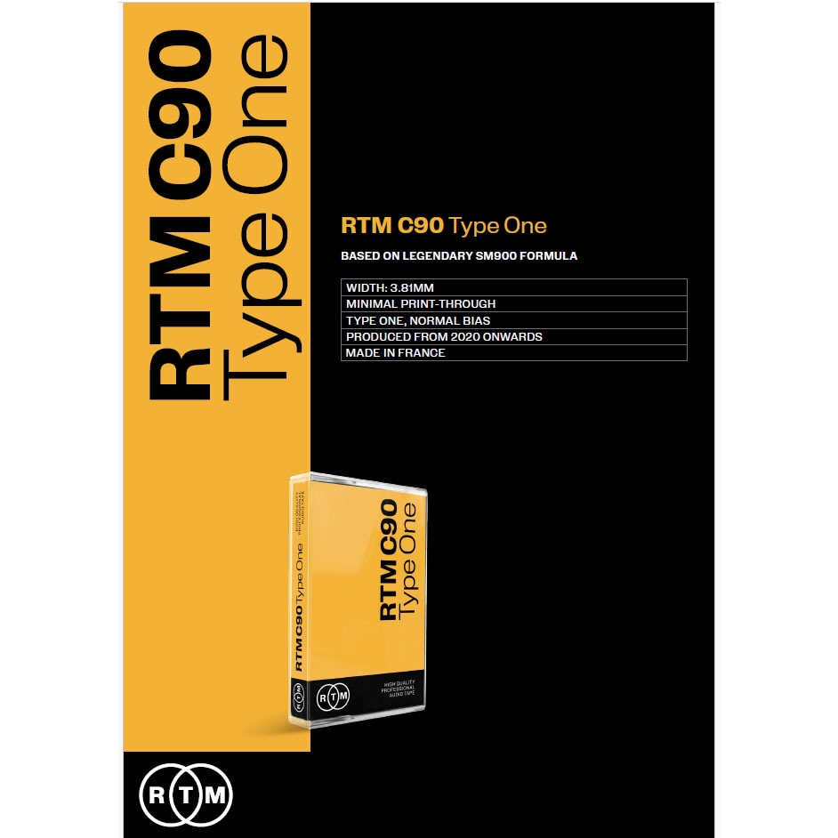 【RECORDING THE MASTERS】オーディオカセットテープ RTM C-90 Made in France 【10本セット】