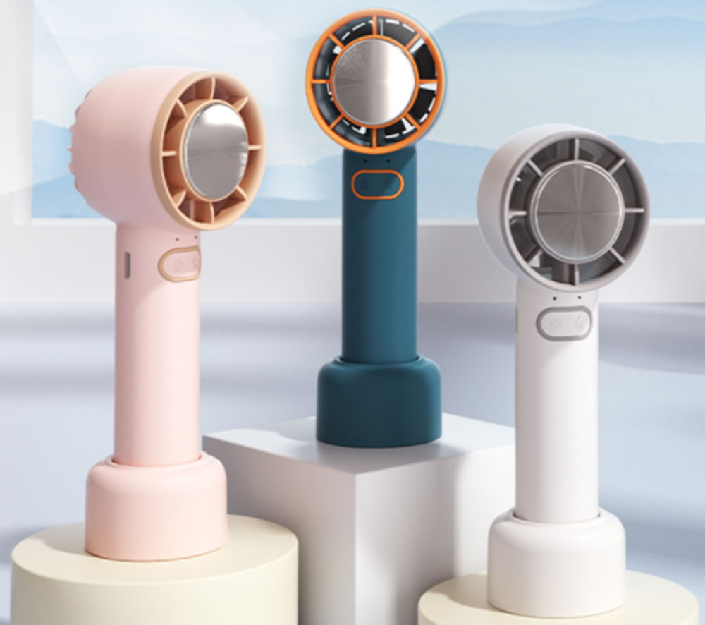 冷却プレート付きハンディファン｜ひんやり冷感＆強力送風・2000mAh充電式で夏の暑さ対策に
