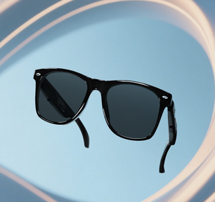 スマートAIグラス スマート ウェアラブル ヘッドセット オーディオ グラス　HDS-SB F16-BK