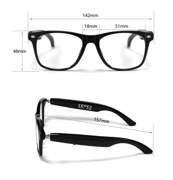 スマートAIグラス スマート ウェアラブル ヘッドセット オーディオ グラス　HDS-SB F16-BK