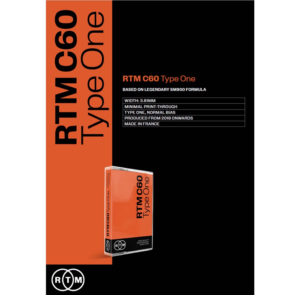 【RECORDING THE MASTERS】オーディオカセットテープ　RTM C-60 Made in France 【10本セット】