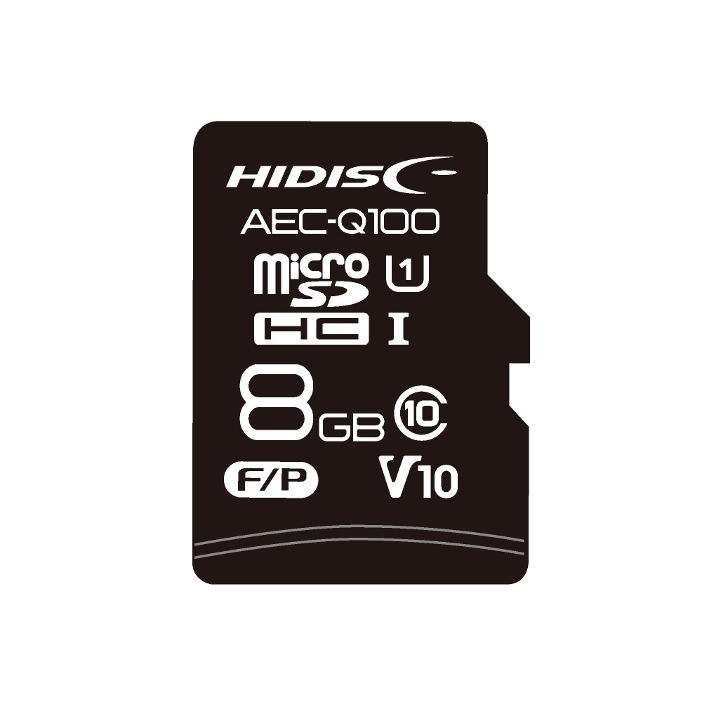 AEC-Q100対応 HIDISC 車載用途向けMLCチップ搭載 microSDカード 8GB HDAMMSD008GML