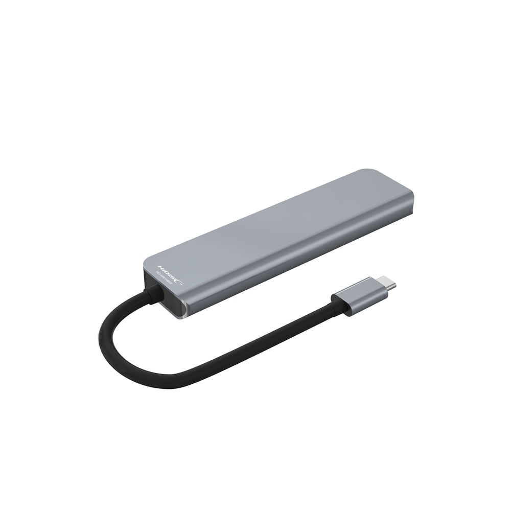 HIDISC 6in1 USB Type-C ハブ シルバー HD-6IN1HBSV
