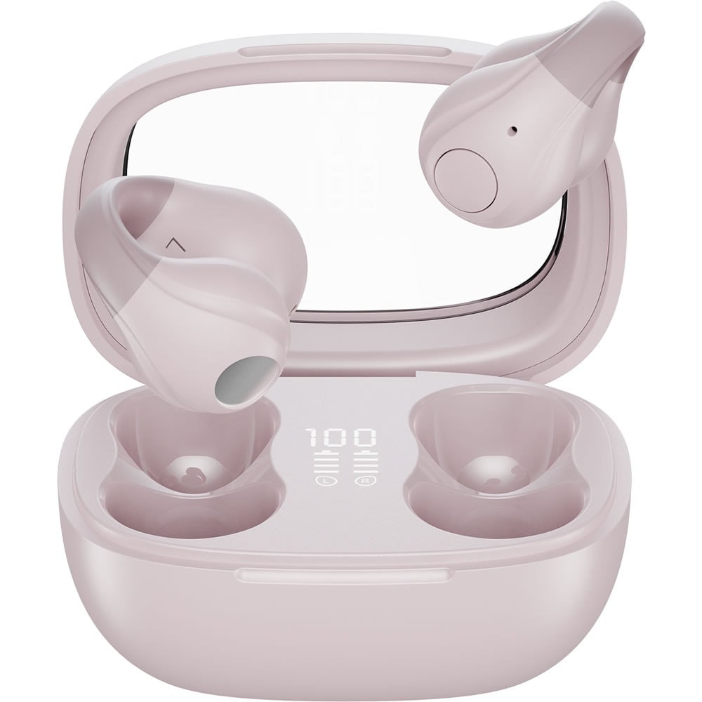 【リファービッシュ】HIDISC イヤーカフタイプ完全ワイヤレスイヤホン ピンク R-HDBTOEJ355PK