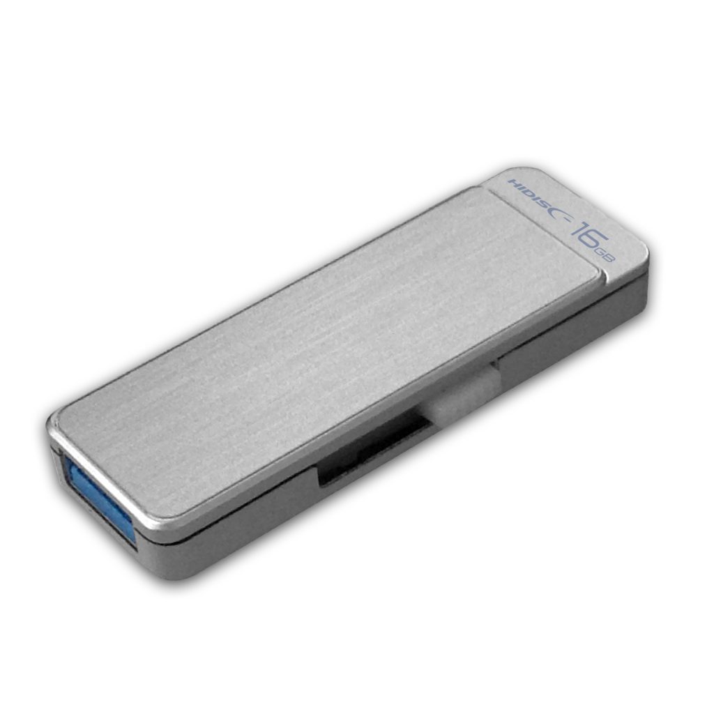 HIDISC USB 3.2 Gen1 スライド式 16GB HDUF127S16GPS3 産業機器用フラッシュで用いられるpSLC技術採用 長寿命USBフラッシュドライブ