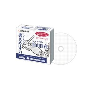 【100枚まとめ買い】三菱化学メディア DVD-R データ用 8倍速 方眼入りワイドプリンタブル スリムケース 10枚×10パック