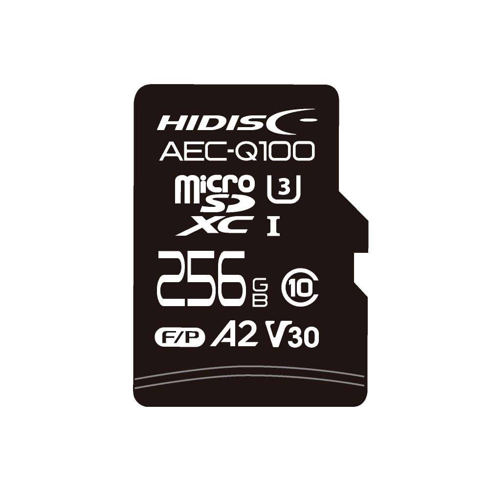 AEC-Q100対応 HIDISC 車載用途向けV30 U3スペック microSDXCカード 256GB HDAMMSD256GTL