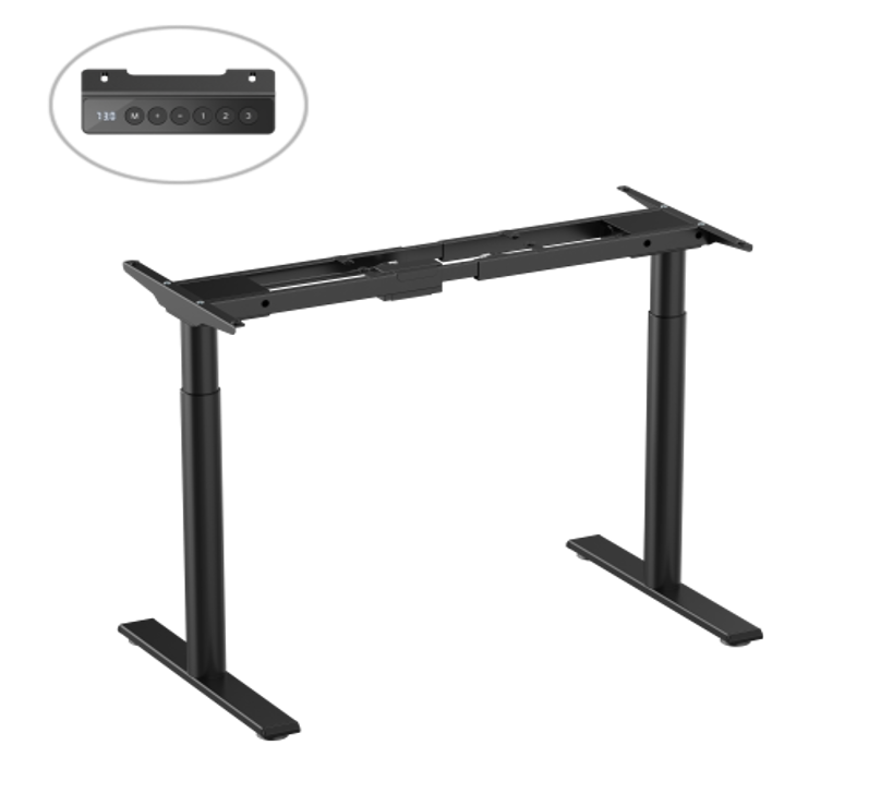 2段式コラム採用 デュアルモーター昇降デスク｜静音設計・高さメモリ・衝突防止機能付き