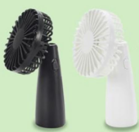 ノベルティ向けハンディファン 乾電池タイプ｜軽量74g・単三電池式で