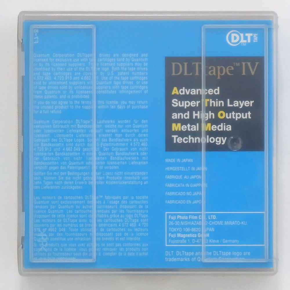 【アウトレット】5巻セット 富士フィルム DLT tapeIV規格 1/2磁気テープカートリッジ（40/70/80GB）