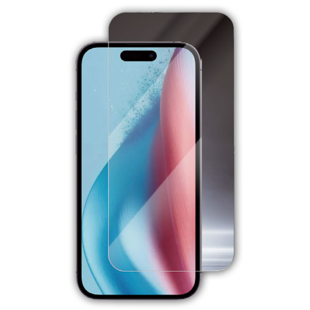 HIDISC 2.5D強化保護ガラスフィルム for iPhone15 ML-HD2.5GDF1561