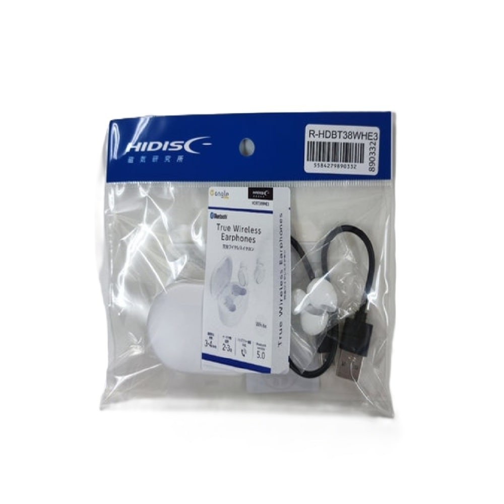 【リファービッシュ】 HIDISC 完全ワイヤレスイヤホン R-HDBT38WHE3