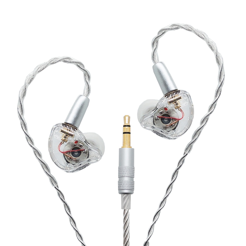 10mmバイオメンブレンドライバー搭載 MMCX交換式 インイヤーモニターイヤホン　HD-PR-MX03A-WT