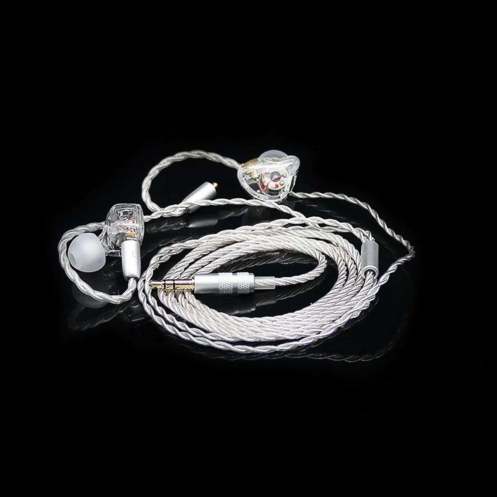 10mmバイオメンブレンドライバー搭載 MMCX交換式 インイヤーモニターイヤホン　HD-PR-MX03A-WT