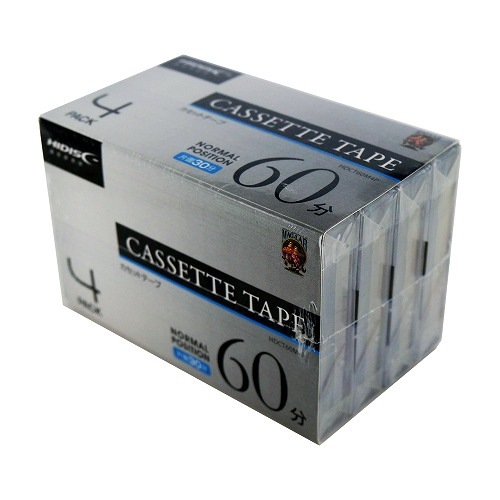 HIDISC　音楽用カセットテープ ノーマルポジション 60分 4巻パック