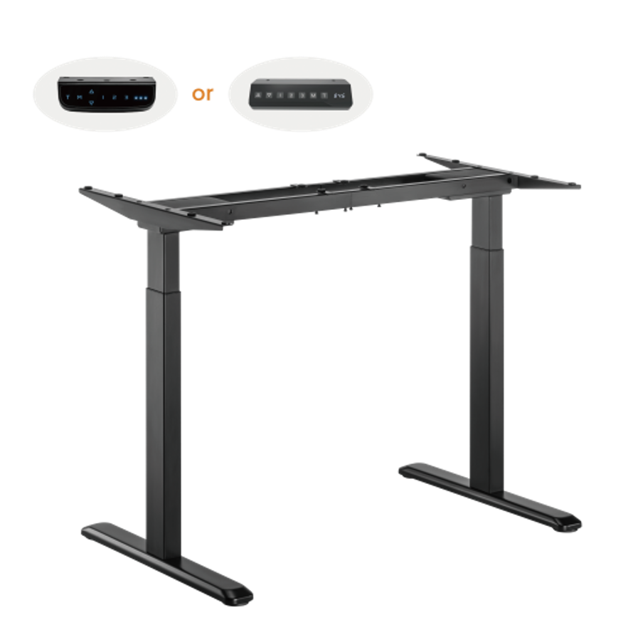 2段式デュアルモーター昇降デスク タッチパネル式 高さ調整・幅調整機能搭載モデル