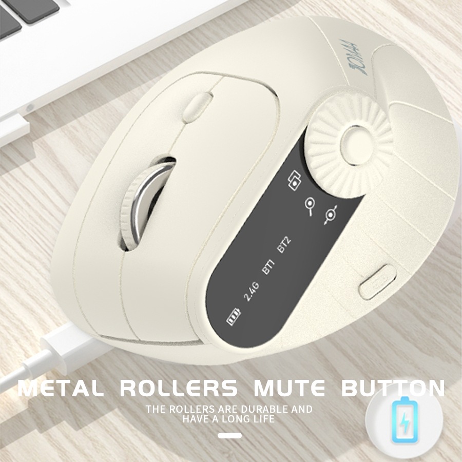 調整ノブ搭載 ワイヤレス 縦型マウス　CP008688　