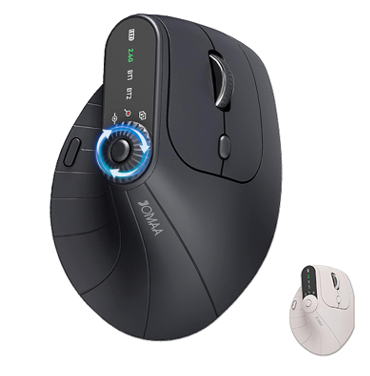 調整ノブ搭載 ワイヤレス 縦型マウス　CP008688　