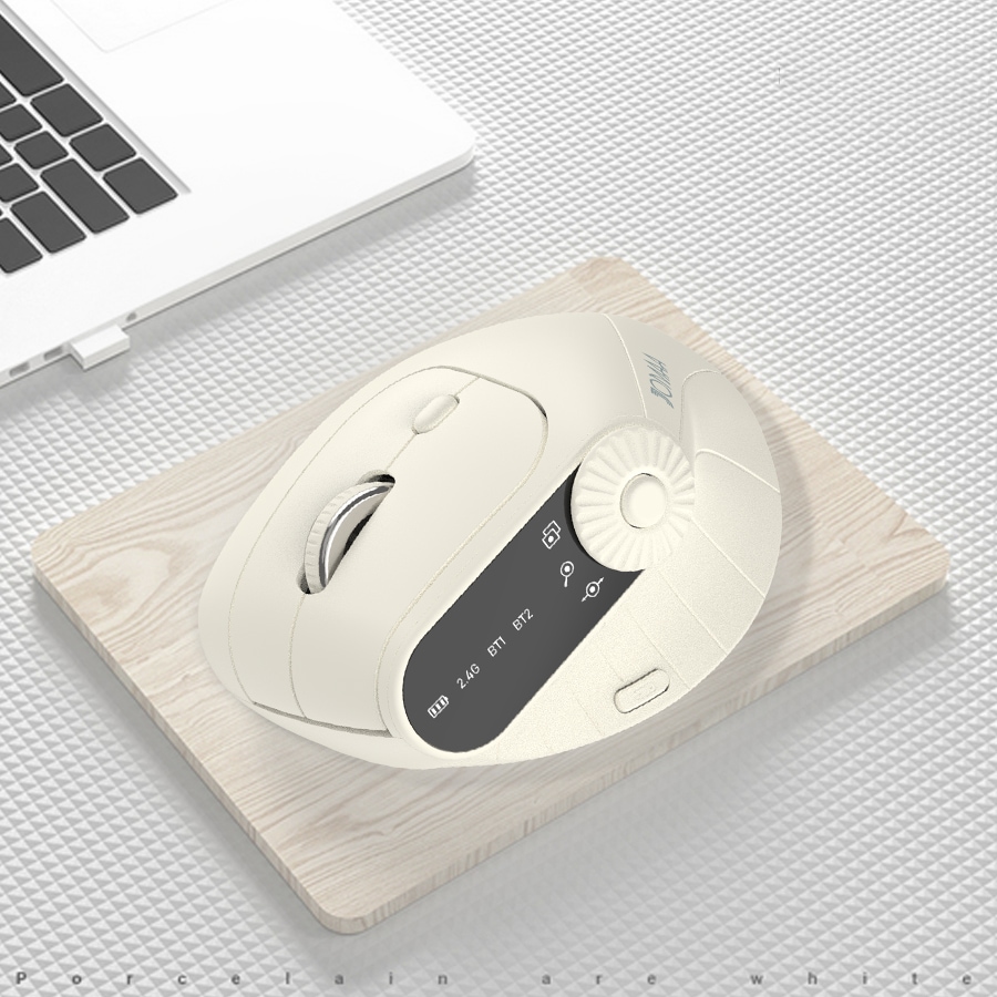 調整ノブ搭載 ワイヤレス 縦型マウス　CP008688　