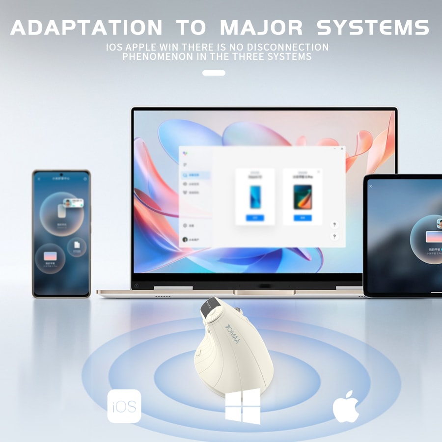 調整ノブ搭載 ワイヤレス 縦型マウス　CP008688　