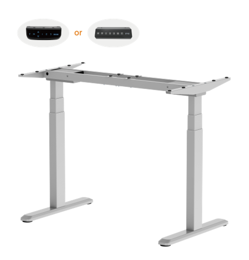 3段式デュアルモーター昇降デスク（タッチパネル操作・幅1000～1700mm・耐荷重100kg）