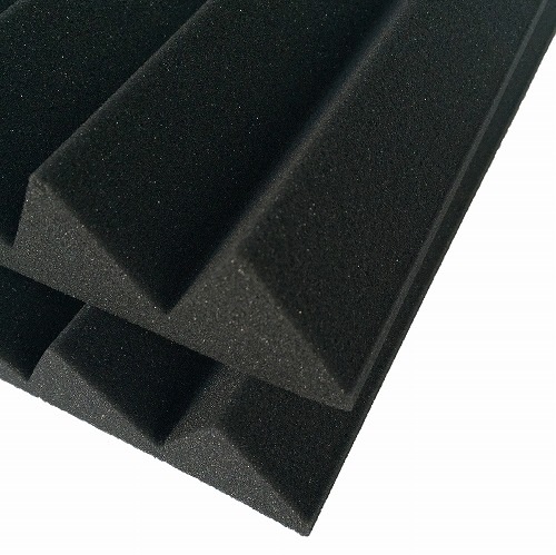 HIDISC Youwei 粘着テープ付 高密度 音響ウェッジ 吸音パネル 60x60x5cm ブラック 6枚入り FA-BK60