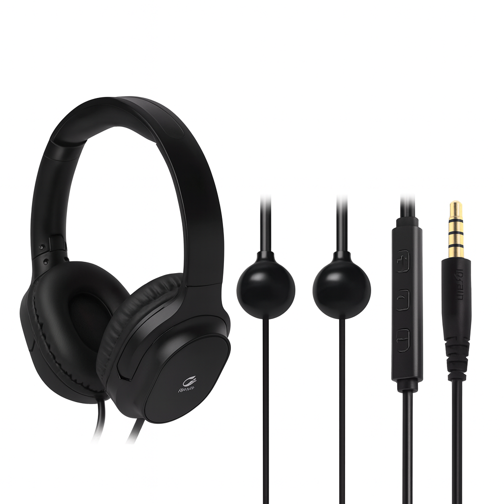 High Quality電磁波遮断有線ヘッドホン　HD-FC08-C-4P