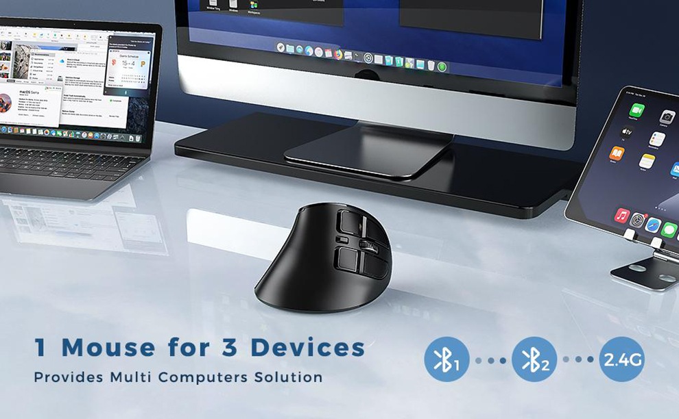 エルゴノミクス ワイヤレス 縦型マウス　CP008697