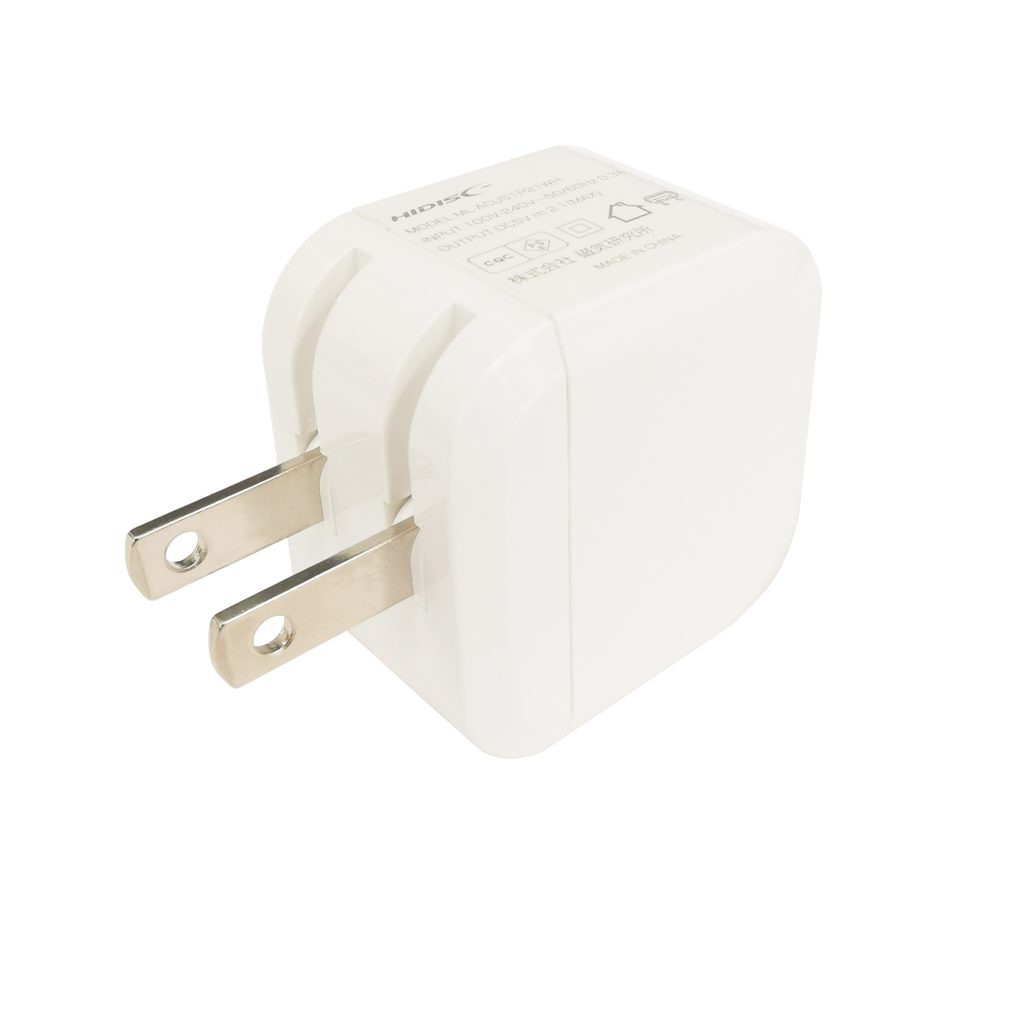 HIDISC AC充電器 1ポート 2.1A ML-ACUS1P21WH