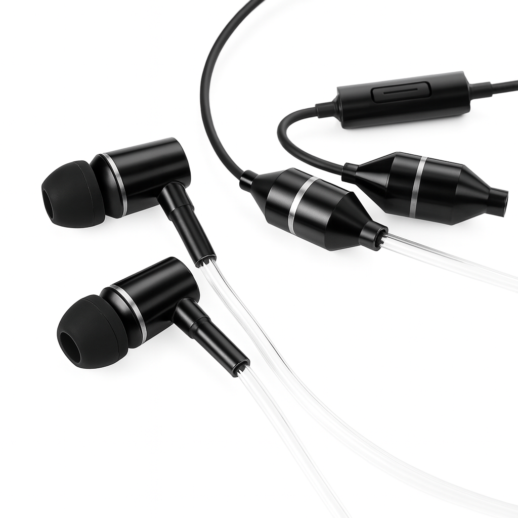 High Quality電磁波遮断有線イヤホン　HD-FC12-C-4PBK