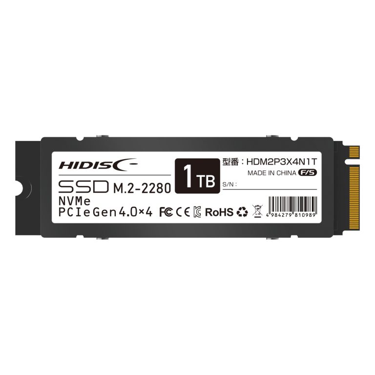 HIDISC NVMe SSD 1TB M.2 2280 PCI-e Gen4.0ｘ4 HDM2P3X4N1T